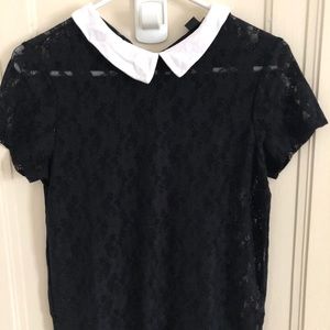 Lace Peter Pan collared top